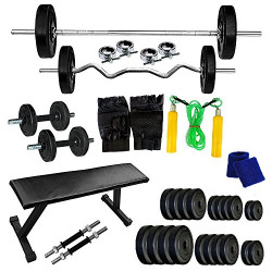 Body Maxx Home Gym 30 Kg Flat Bench Combo 14