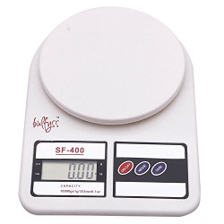 Bulfyss Electronic Kitchen Digital Weighing Scale (10 Kg) - White