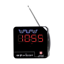 Swiss Military BL10 3 in 1 Bluetooth Speaker Radio Cum Digital Clock Remote (Black)
