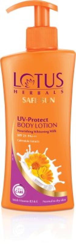 Lotus SAFE SUN UV-Protect BODY LOTION Nourishing Whitening Milk - SPF 25 PA+++(250 ml)