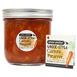 Urban Platter Greek-Style Carrots Preserve, 350g / 12.3oz [Low in Sugar, High in Fruit Jam, Marmalade]
