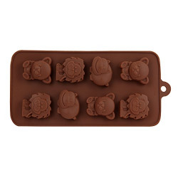 Flour Butter Chocolate Silicone Mould-Animal Kingdom, Brown