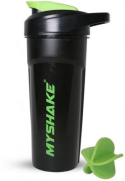 MyShake Black Sports Protein Shaker Bottle For Gym 700 ml Shaker(Pack of 1, Black)