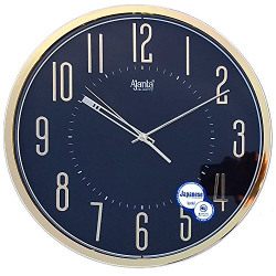 Ajanta Plastic Sweep Clock (30.3 cm x 30.3 cm x 4.5 cm, Black)
