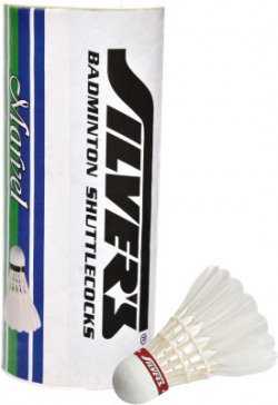 Silver's Marvel Feather Shuttle  - White(Slow, 75, Pack of 3)