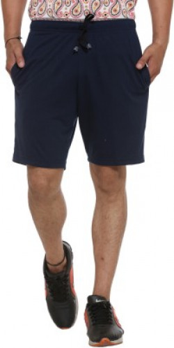 Vimal Jonney Solid Men's Dark Blue Basic Shorts