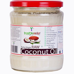 HATHMIC 500ml Raw Extra Virgin Coconut Oil (Cold Pressed)