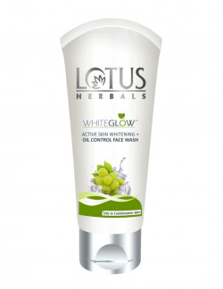  Lotus Herbals White Glow Active Skin Whitening And Oil Control Face Wash, 50g