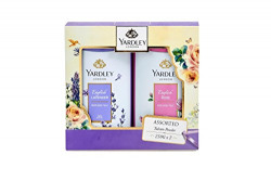 Yardley London English Lavender + English Rose Perfumed Talc, 250g Each