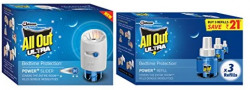 All Out Adjustable Liquid Electric with Power Slider Machine and Ultra Triple Refill Set, Blue