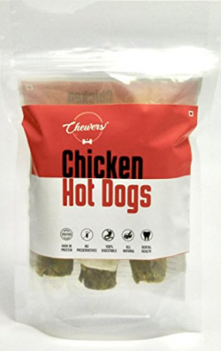Chewers Chicken Hotdogs Stick Dog Treat, Dog Chew Sticks, 6 Pieces