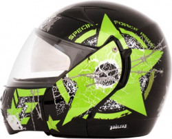 Vega Boolean Navy Motorsports Helmet(Black, Green)