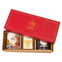 4700BC Popcorn: Diwali Gift Box, 2 Tins, 1 Caramel Popcorn, 1 Chocolate Popcorn and a Premium Diwali Candle