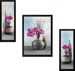 SAF Set of 3 Flowers Digital Reprint 14 inch x 20 inch Painting