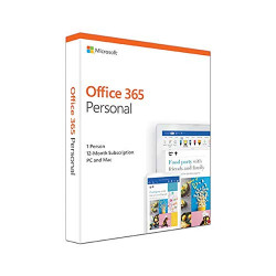 Microsoft Office 365 Personal for 1 user (Windows/Mac), 12 month/1 Year (Activation Key Card)