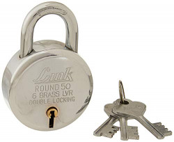 Link BCP_Round_50 Double Locking 50mm Steel Lock with Hardened Shackle