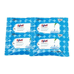 Ezee Wet Wipes - 10 Wipes (Dew Drops, Pack of 4)