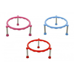 Happy Home Kitchenware Shreehari Plastic Plant Pot Stand (Red, Blue and Pink)