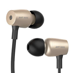 Ant Audio Thump 504 Wired Portable Hi-Fi Earphone with Mic (Black and Gold)