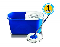 Gala Spin mop with easy wheels and bucket for magic 360 degree cleaning (with 2 refills)