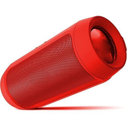 W-technology Music Edition Charge 2 Plus Wireless Portable Mobile Tablet Bluetooth Speaker (Red)