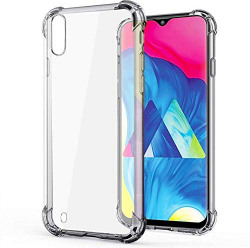 ECellStreet® Drop Cusion Soft PC TPU Bumper Slim Protective Case Cover with Raised Beizels for Samsung Galaxy A10 (Transparent)