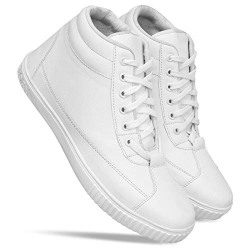 BERKINS Men's Latest Fashion White Fine Casual High Top Boots Shoes for Outdoor & Party Wear