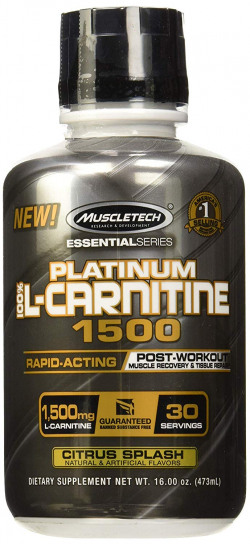  Muscletech Essential Series 100% L-carnitine - 30 Servings (Citrus Splash)