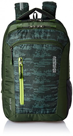 American Tourister Polyester 28 Ltrs Olive Laptop Backpack (AMT TECH GEAR LAPTOP BP 03-OLV)