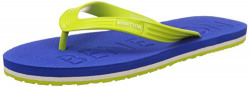 United Colors of Benetton Men's Blue and Lime Eva Flip-Flops and House Slippers - 9 UK