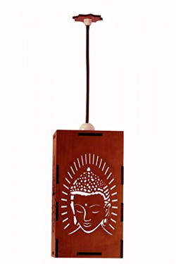 Sehaz Artworks Budha_Aura-001 Ceiling Lamp (Brown)