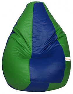 Sattva Classic EVSD00340 XXL Bean Bag Without Beans (Royal Blue and Neon Green)