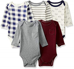 Mother's Choice Baby Boys' Clothing Set (Pack of 5) (IT9046_Grey Combo_6-9 Months)