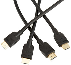 AmazonBasics High-Speed HDMI Cable - 10 Feet (2-Pack) (Latest Standard)