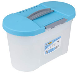 ThinkPro Plastic Multipurpose Storage Box (36 cm x 20 cm x 22.6 cm, Blue & Grey)