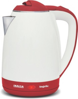 Inalsa Angelic Electric Kettle(1.8 L, White, Red)