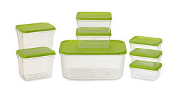 All Time Plastics Polka Container Set, Set of 8, Green