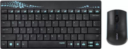 Rapoo 8000 Wired USB Multi-device Keyboard (Black, Blue)