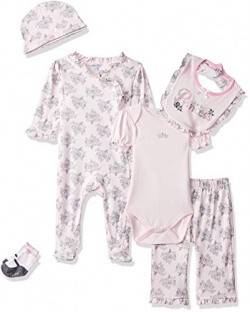 Mother's Choice Baby Girls' Clothing Set (IT9018_Pink Combo_6-9 Months)