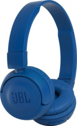 JBL T450BT Bluetooth Headset with Mic(Blue, On the Ear)