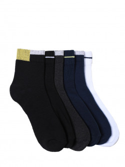 Wrangler Men Pack of 6 Assorted Ankle-Length Socks