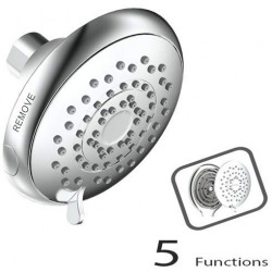 ALTON 5-Function Overhead Shower with Face Plat Removable (Chrome)