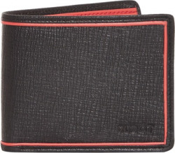 Rudot Men Black Genuine Leather Wallet(8 Card Slots)