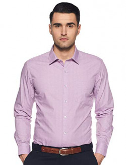 Amazon Brand - Symbol Men's Solid Slim Fit Formal Shirt (SS18-SMFS-218_Lilac_39)