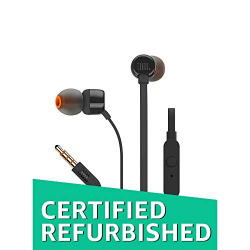 (CERTIFIED REFURBISHED) JBL T160 in-Ear Headphones with Mic (Black)