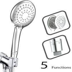 ALTON 5-Function Hand Shower with Face Plat Removable and Flow Adjuster (Chrome) 