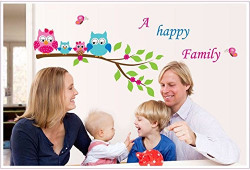 Syga 'Happy Family' Wall Sticker (PVC Vinyl, 50 cm x 5 cm x 5 cm) Rs. 40