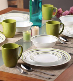 India Impressions 16-Piece Dinner Set by Corelle- Rs 4011 [ 42 % off ] @ pepperfry