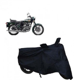 AUTO AGE Two Wheeler Cover for Royal Enfield(Bullet 350, Black)