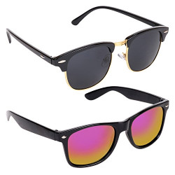 Criba Anti-Reflective Butterfly Unisex Sunglasses - (KMTY|50|Black Color)